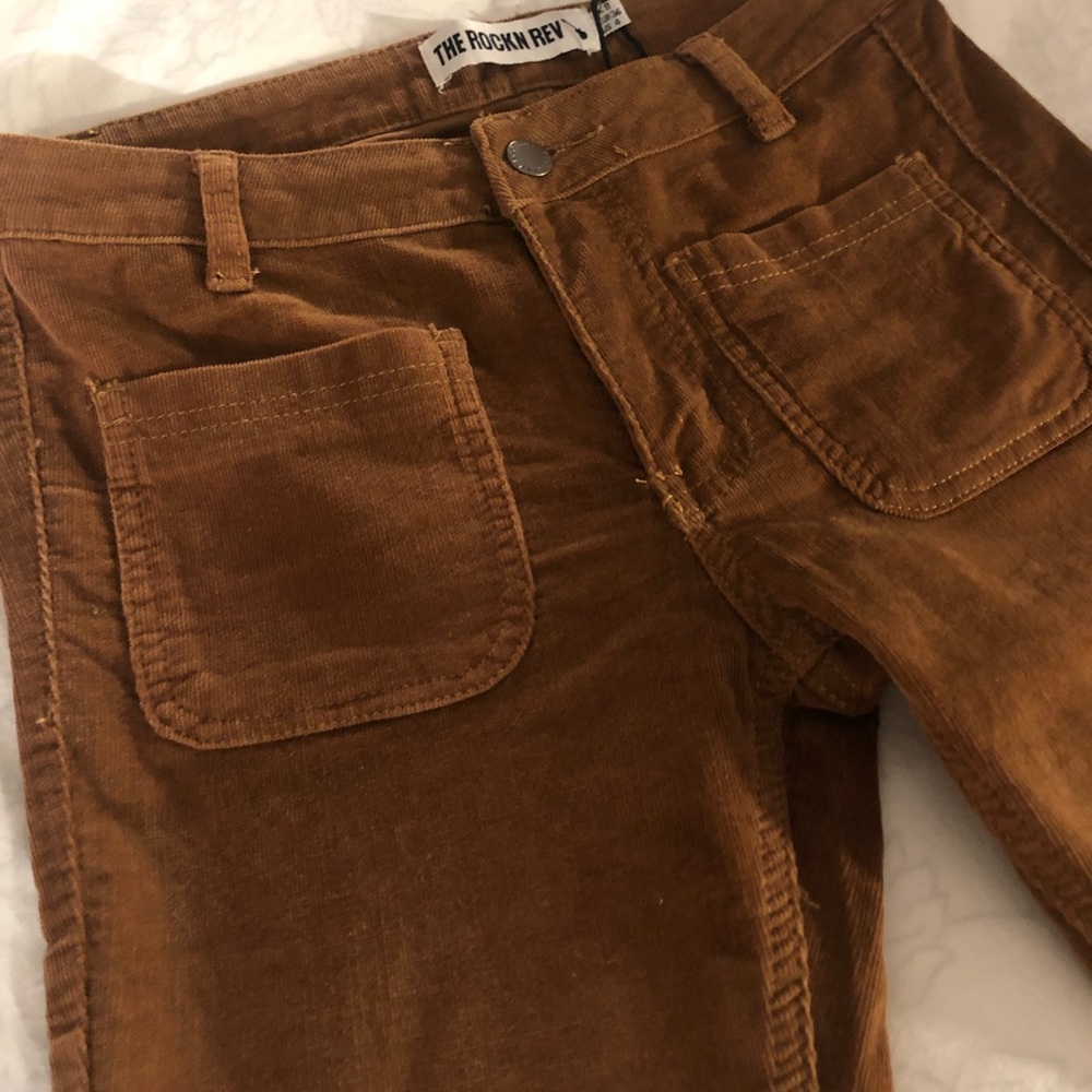 Courdoroy brown bell bottom pants